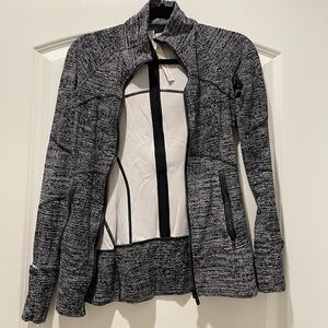 Like New Lululemon Full Zip Black and White Jacket